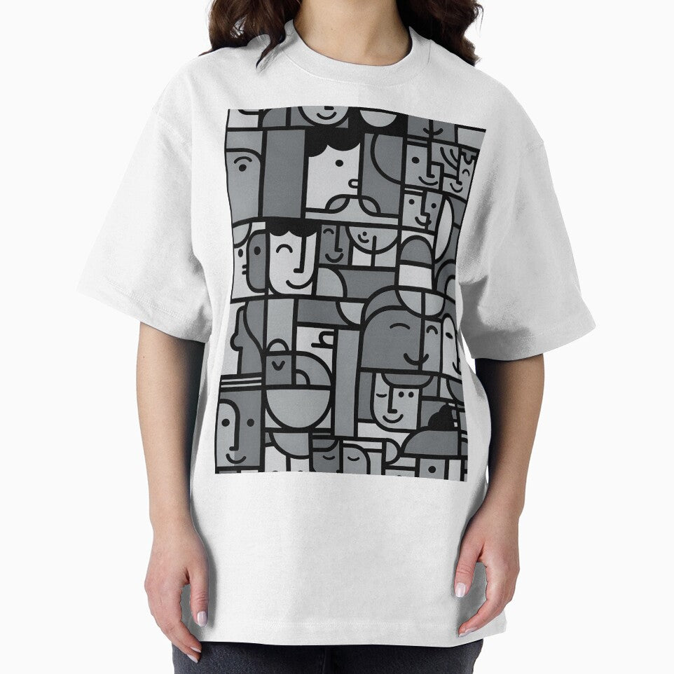 Bauhaus Abstract Faces Mosaic by Timegraf