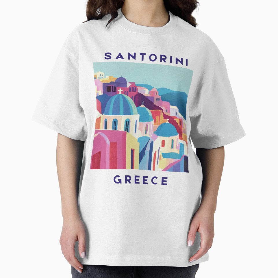 Santorini, Greece - Aegean Glow by WanderingPrints