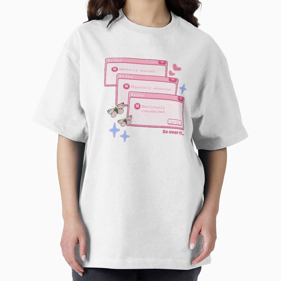 Cute Pink Error Message Y2K – Retro Aesthetic Graphic Design by YumiiWorld