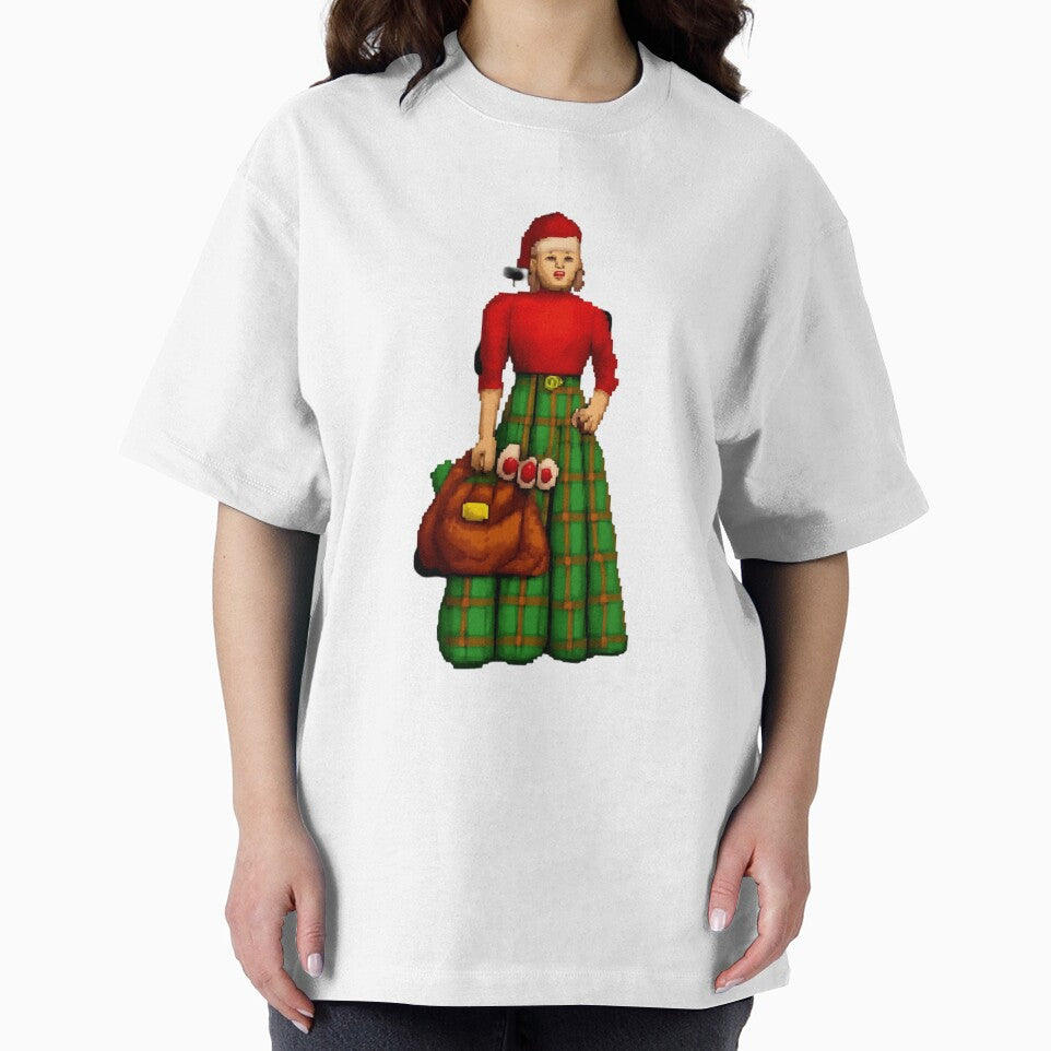 Retro 8-Bit Christmas Mrs Claus Pixel Art Sticker | Holiday Fashion Pixel Character by Gurjeetpixelart