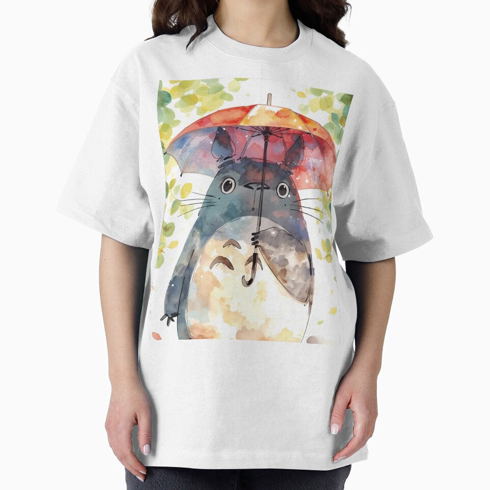 Totoro with umbrella by whatthefoxsays