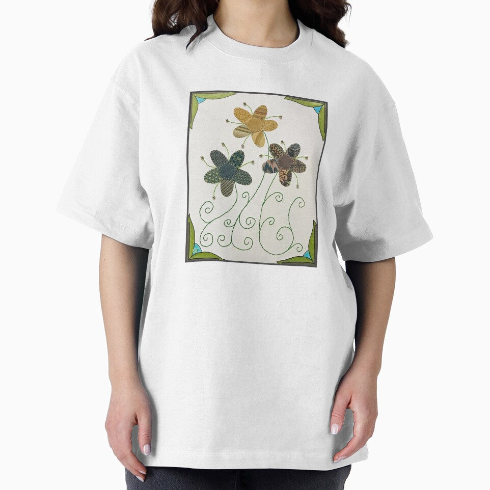 3 Curlicue Flowers #1 by ErinBrieArt