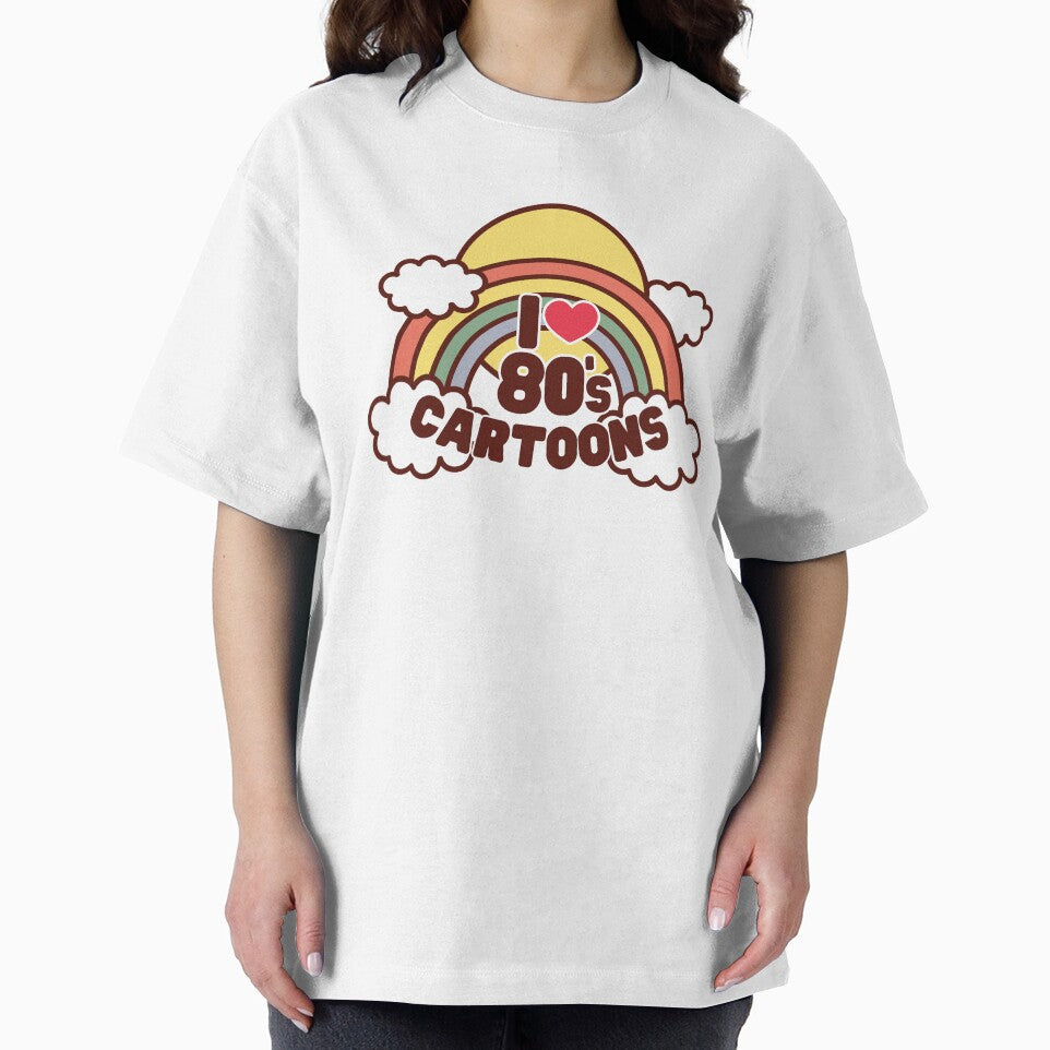 I Heart 80s Cartoons in Retro Cartoon Rainbow by UnwindMoon