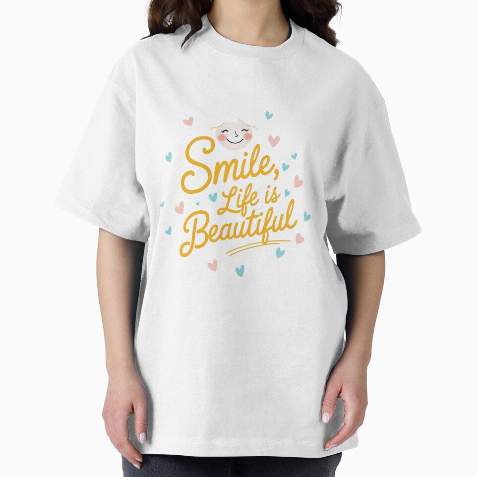 Smile, Life Is Beautiful – Inspirational Quote Hat by Artami14