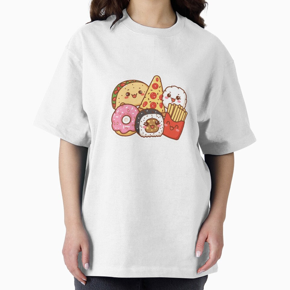 Kawaii Snacks Assortment – Cute Pizza, Sushi, Donut, Tacos and Fries by KawaiiAI-Art