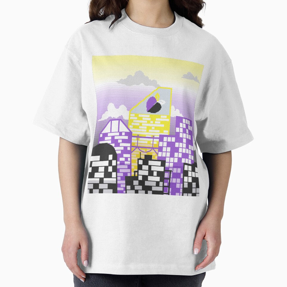 Pixel Non-Binary Pride City by MetallicWings15