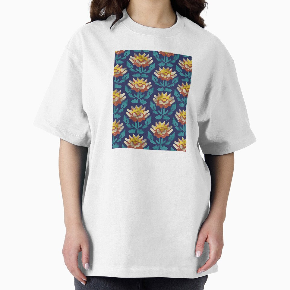 pixel flower pattern by ilomuilo