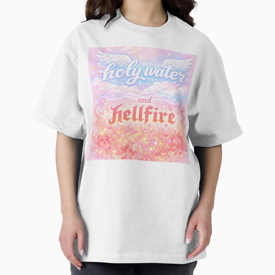 Holy Water & Hellfire – Pastel Heaven and Hell Art by DeluluDept