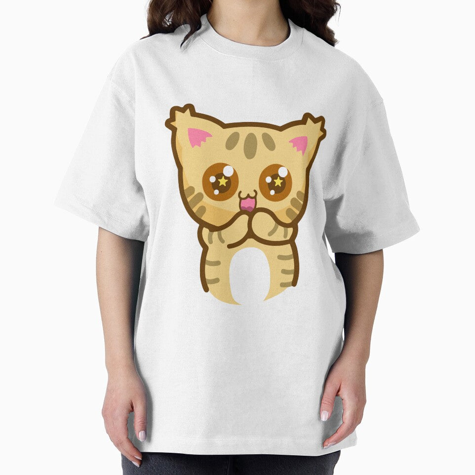 Cute Cat with Sparkling Eyes Kitty T-Shirt by AllStarMerch