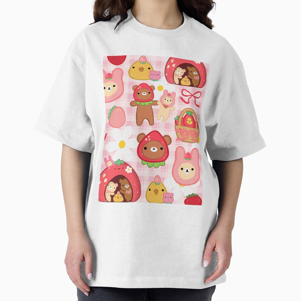 Kawaii Strawberry Bears by starbunnykawaii