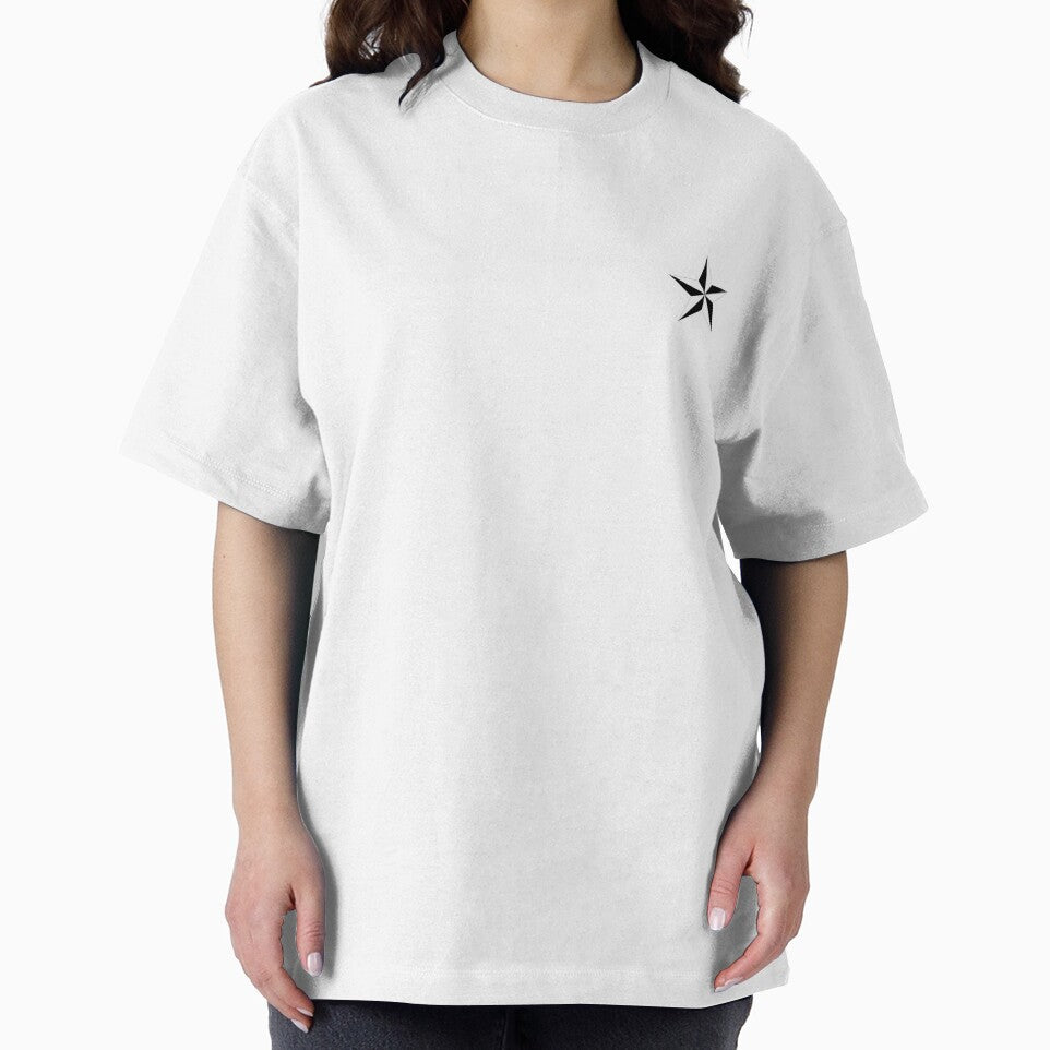 Black and White Star Pocket Patch T-Shirt for Men and Women by AllStarMerch