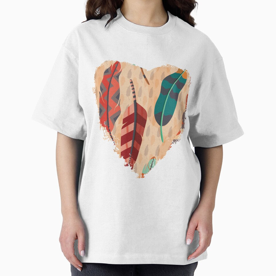 Boho Heart Feathers by koshea23