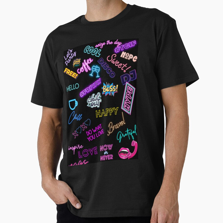 Neon Texts Pop Art Pop Culture by Denefie