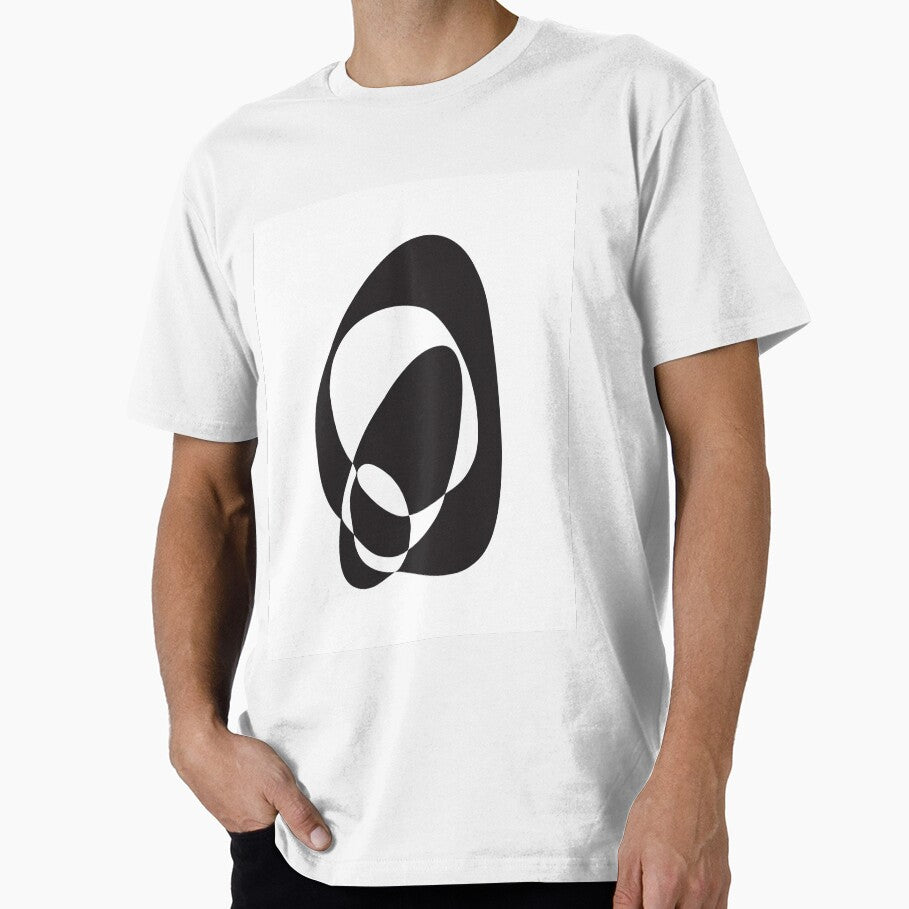 Abstract Modern Black and White Reverse Shape Print for Room Decoration by BONBcreative