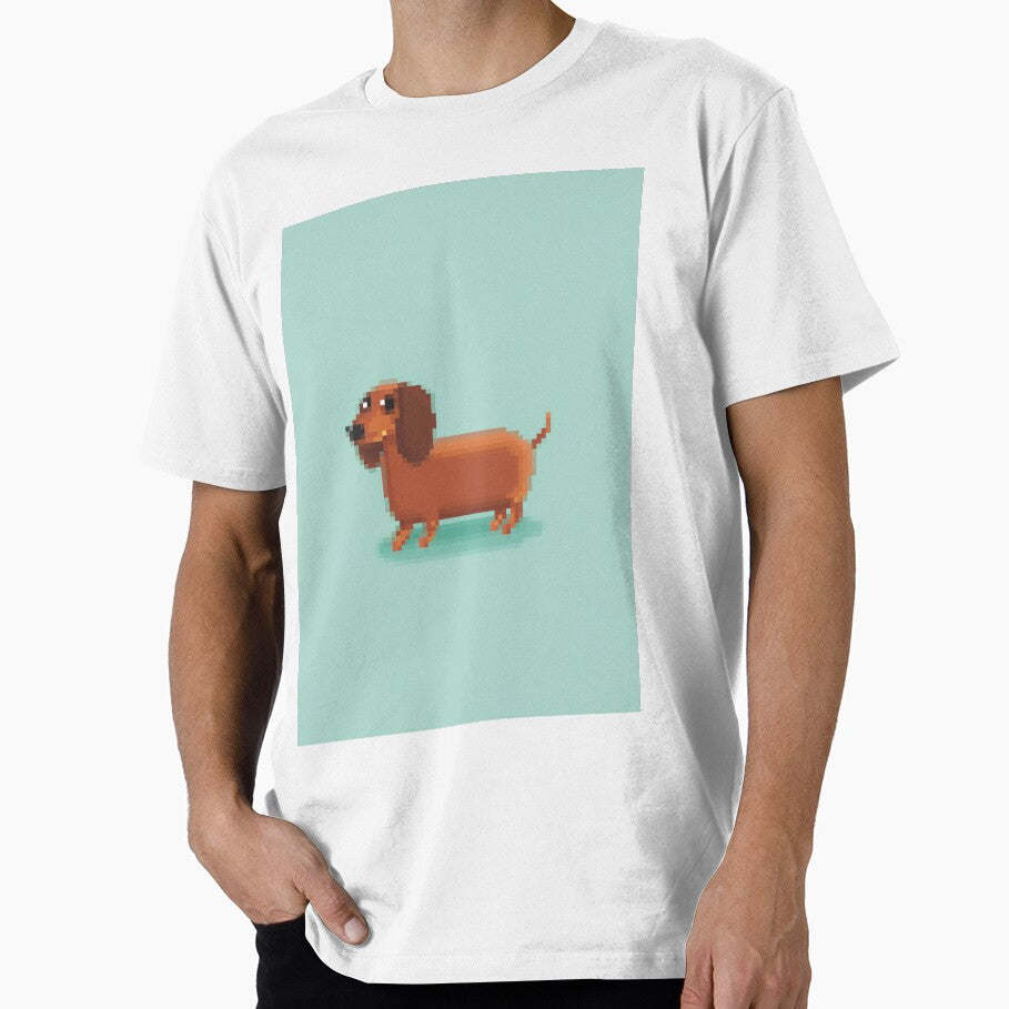 Pixel Sausage Dog  Cute Retro 8‑Bit Dachshund Art by Pixel8Prints