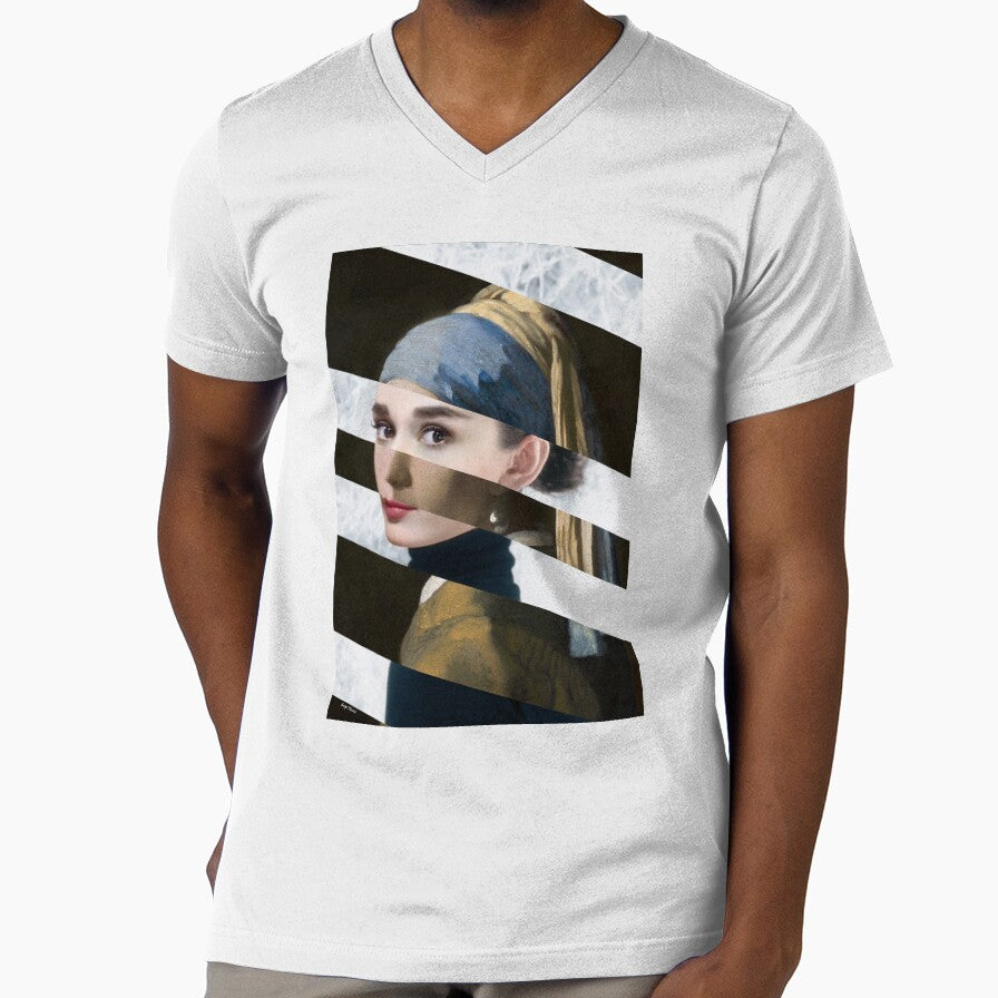Poster Vermeer's "Girl with a Pearl Earring" & Audrey Hepburn by LT Graphic Art