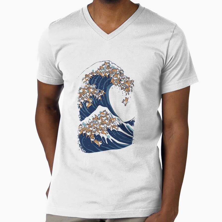 The Great Wave of Shiba Inu by Huebucket